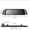 Cross-border 10-inch car rearview mirror streaming media dashcam, high-definition front and rear reversing camera dual lenses details Picture